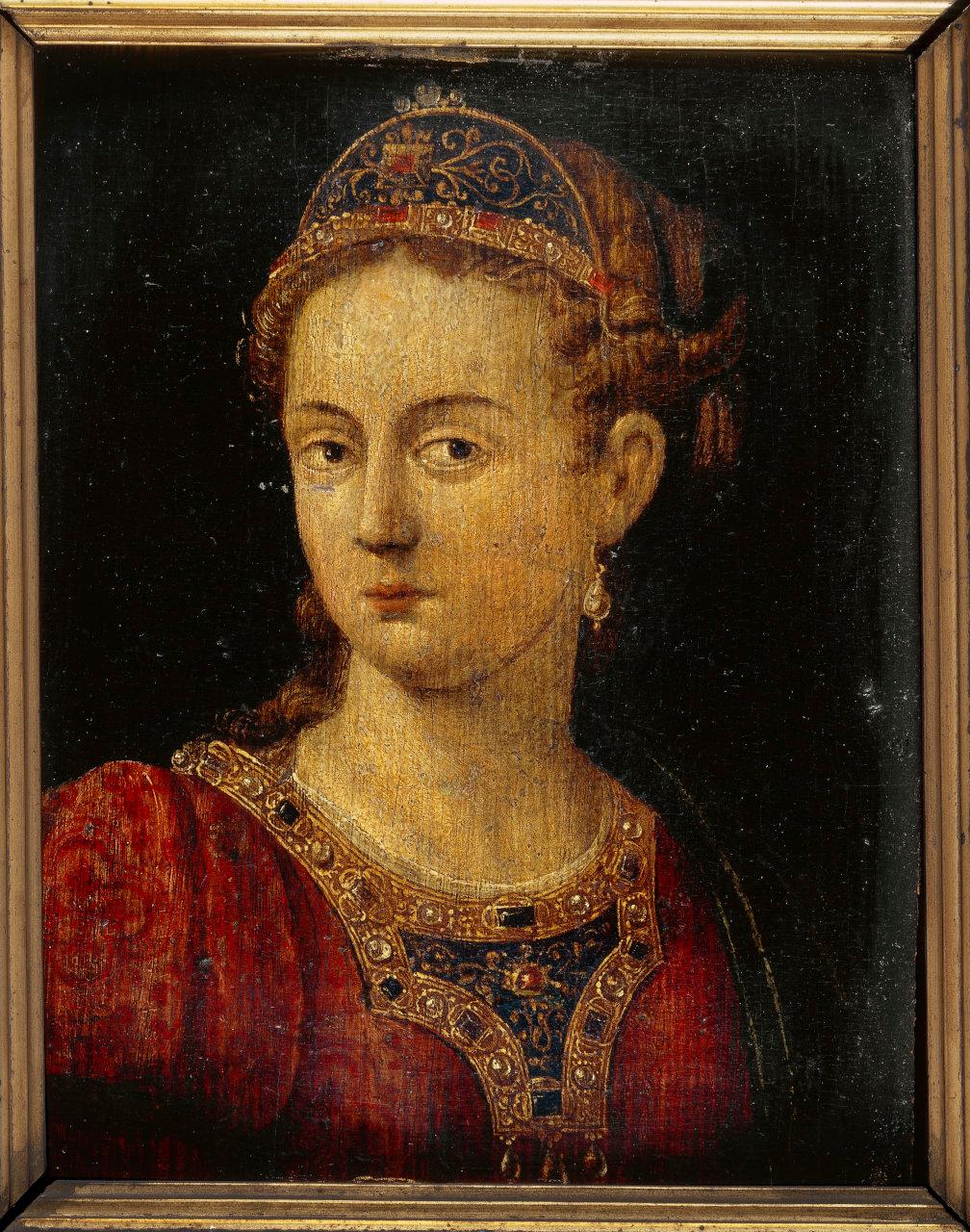 Ritratto femminile, ritratto femminile (dipinto) - scuola bresciana (sec. XVI)