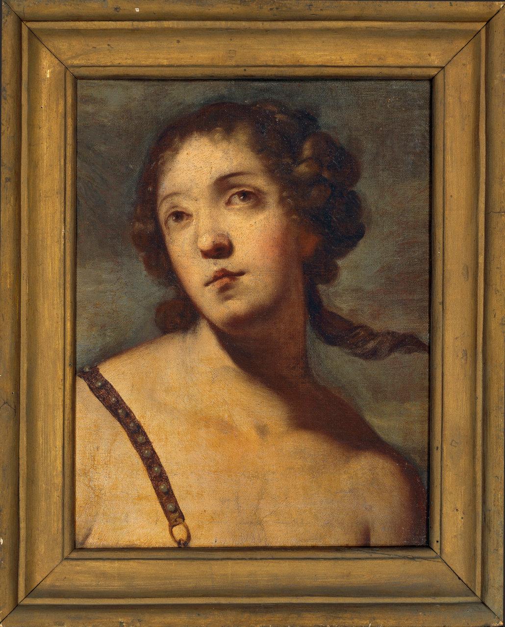 Diana cacciatrice, soggetto mitologico (dipinto) - scuola emiliana (sec. XVII)