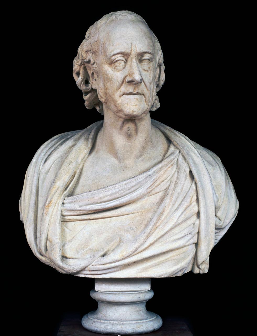 Busto di Alessandro Volta, busto maschile (busto) di Comolli, Giovanni Battista (metà sec. XIX)