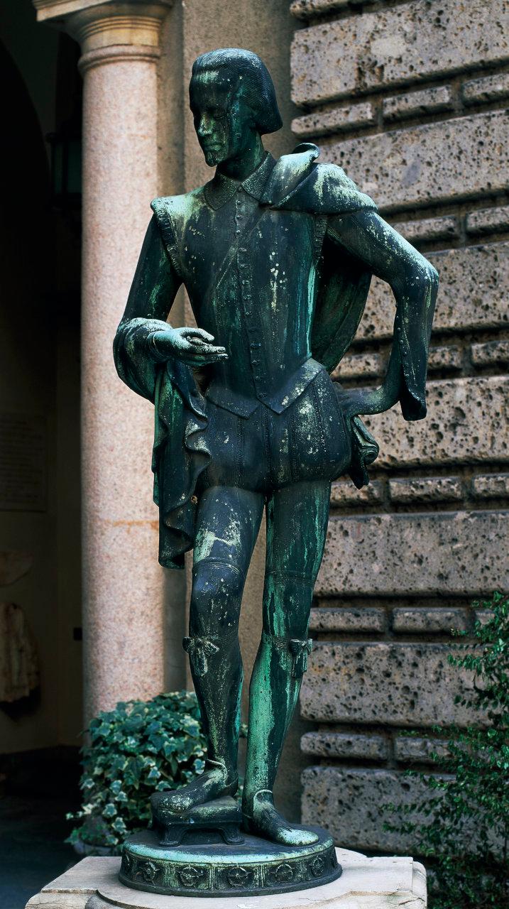 William Shakespeare, ritratto maschile a figura intera (statua) di Brown, Tim Cecil (sec. XX)