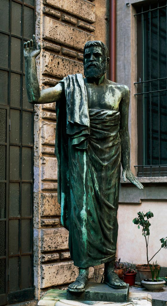 Platone, ritratto maschile a figura intera (statua) di Orestano, Luigi (sec. XX)