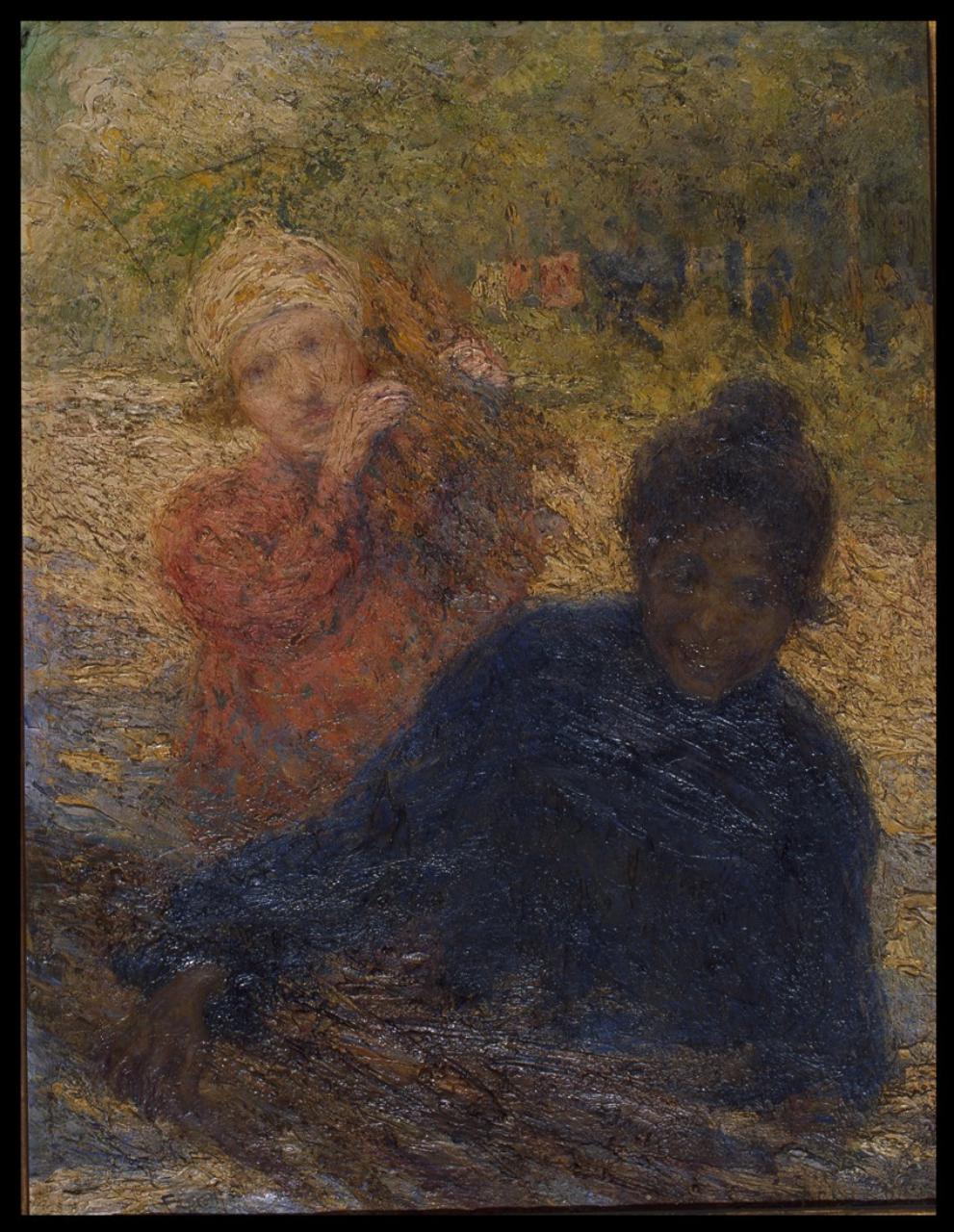 Donne (Contadine), figura femminile (dipinto) di Caprotti, Guido (sec. XX)