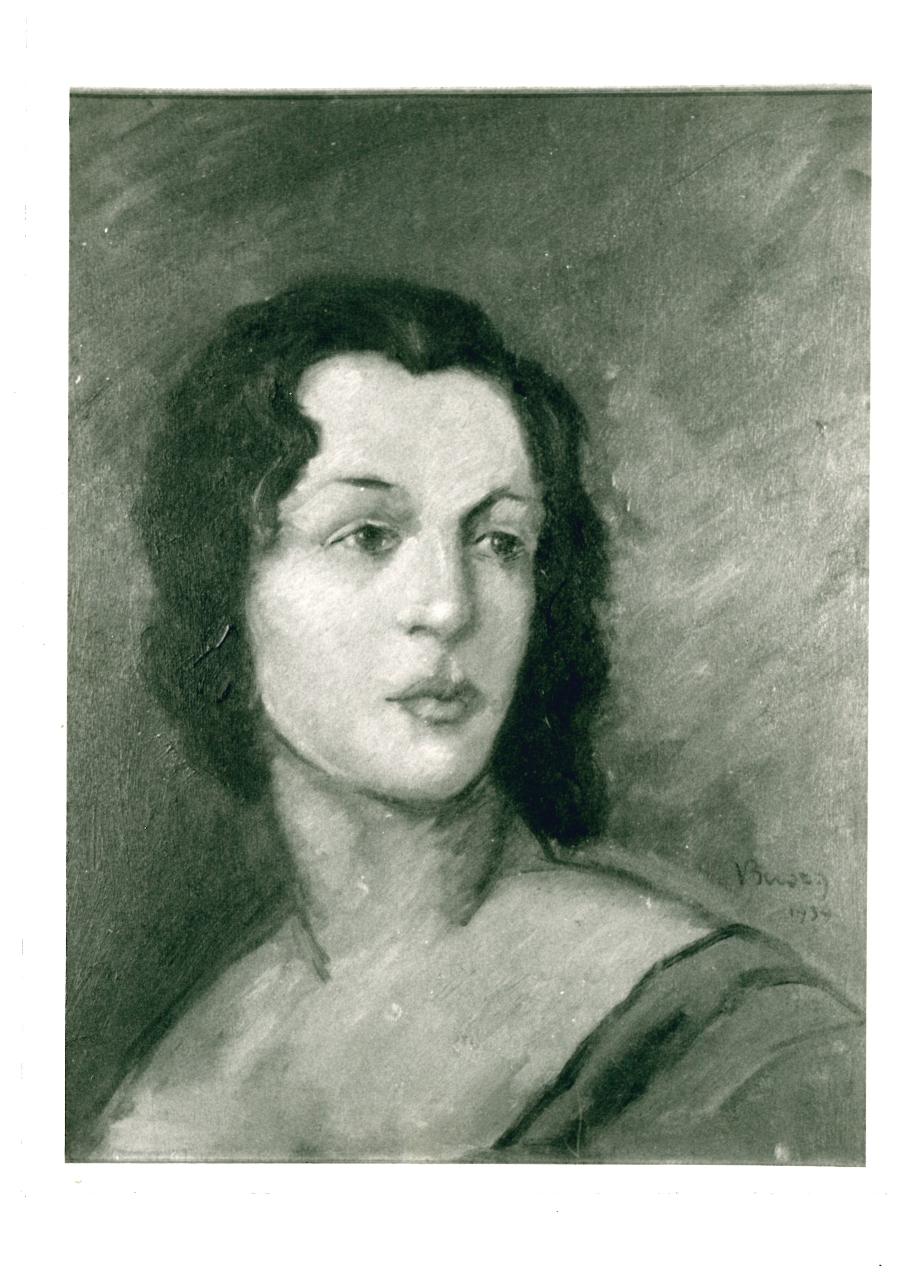 Testa di donna, Figura femminile (dipinto) di Buora, Vittorio (sec. XX)