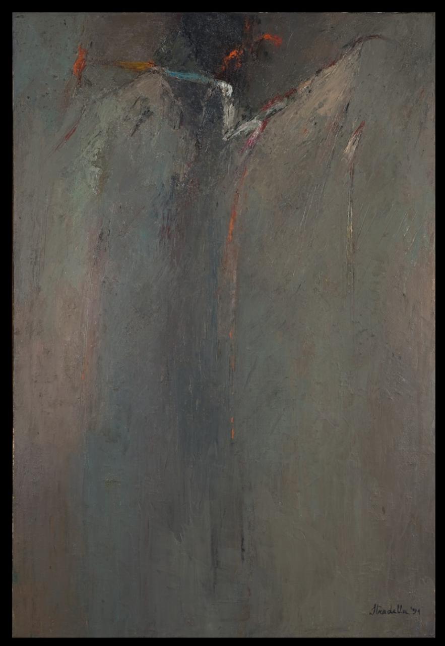Impronta d'asfalto, Motivi decorativi astratti (dipinto) di Stradella, Luigi (sec. XX)