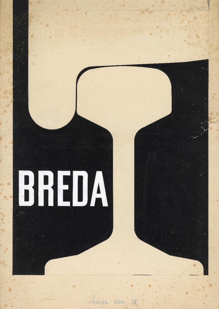 Bozzetto per campagna pubblicitaria della Società Breda, composizione astratta, iscrizione (disegno) di P48 (sec. XX)