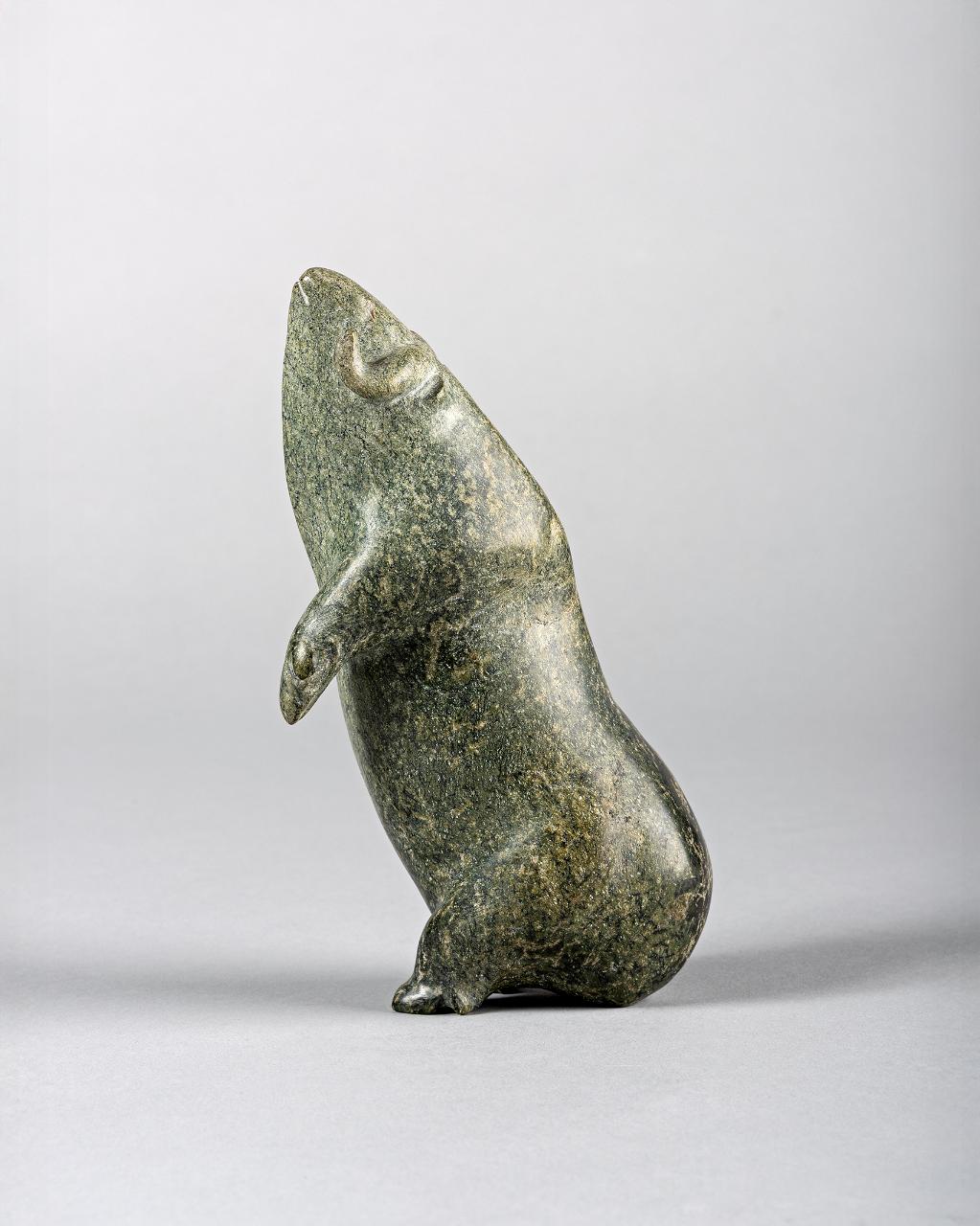 Oomingmak=compagno peloso, Bue muschiato contro vento Oomikmak, bue muschiato (scultura) di Pishuktee Kelly - popolazione Inuit (seconda metà sec. XX)