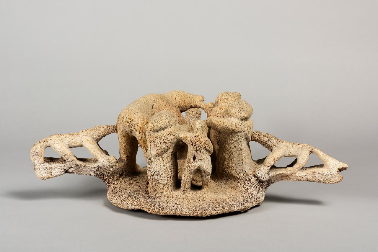 caccia all'orso, scena di caccia (scultura) di Kalluk, Palituk - popolazione Inuit (seconda metà sec. XX)