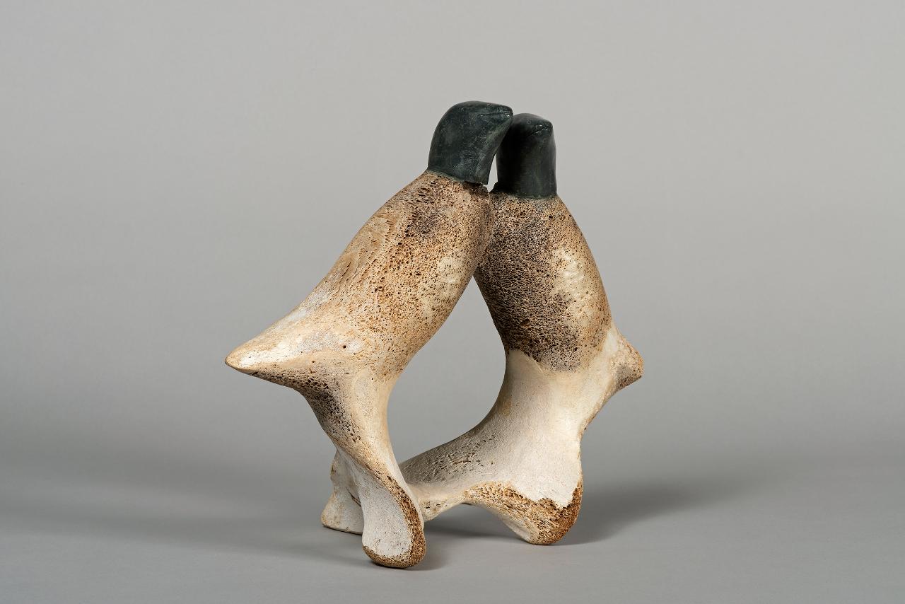 Uccelli, coppia di uccelli (scultura) di popolazione Inuit - popolazione Inuit (seconda metà sec. XX)