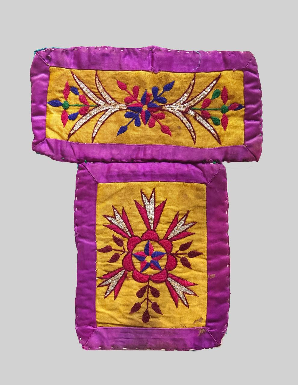 Fiori (frammento di paramento) - ambito Sud America (sec. XX)