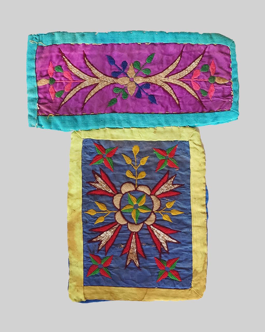 Fiori (frammento di paramento) - ambito Sud America (sec. XX)