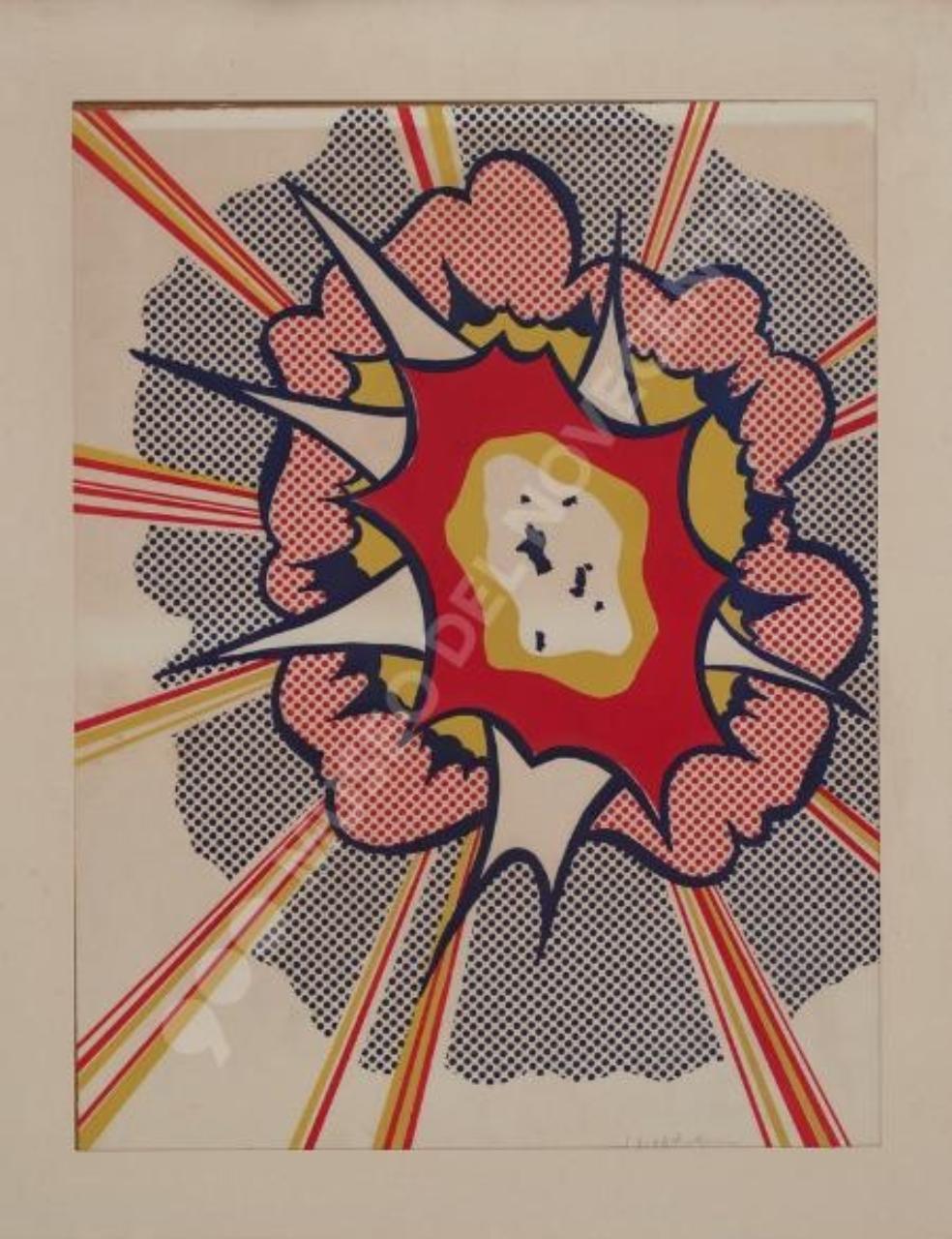 Explosion, esplosione (litografia) di Lichtenstein, Roy (sec. XX)