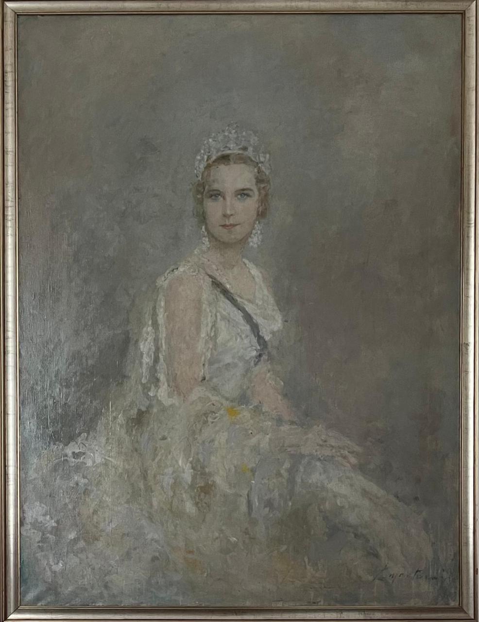 Ritratto della principessa Maria José di Piemonte, ritratto femminile (dipinto) di Mantovani, Luigi (sec. XX)