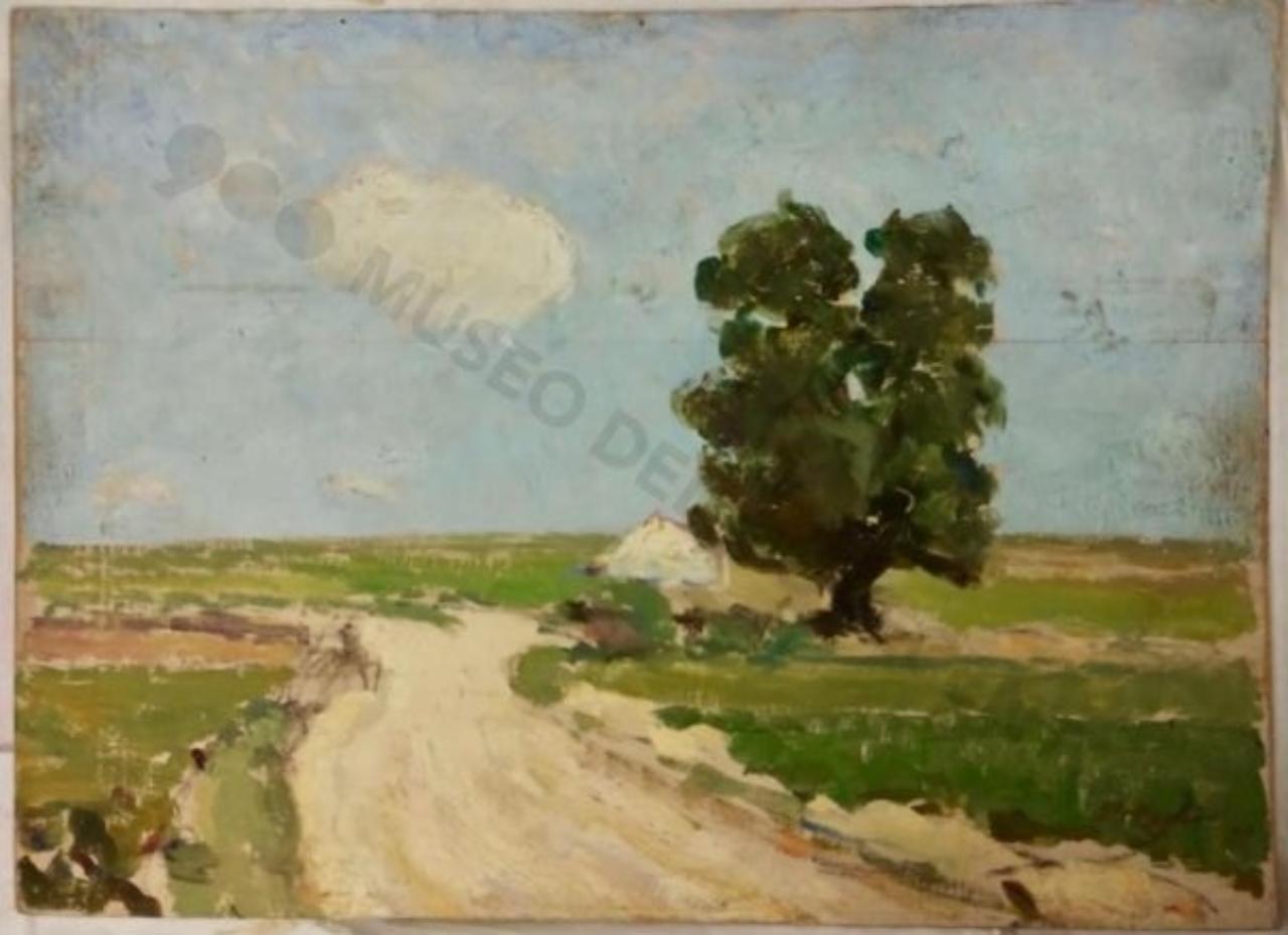Puglia, veduta (dipinto) di De Ceglie, Mauro (sec. XX)