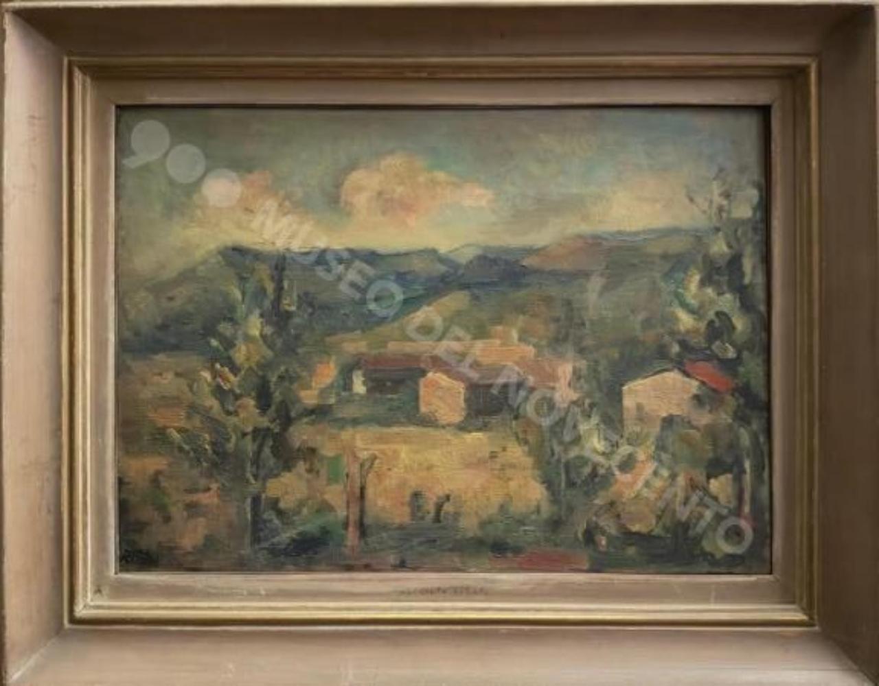 Paesaggio bergamasco, paesaggio (dipinto) di Vitali, Alberto (sec. XX)