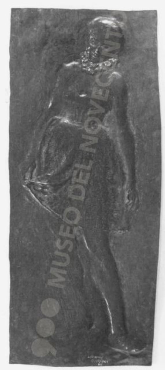 Ballerina, figura umana (bassorilievo) di Guerrini, Lorenzo (seconda metà sec. XX)