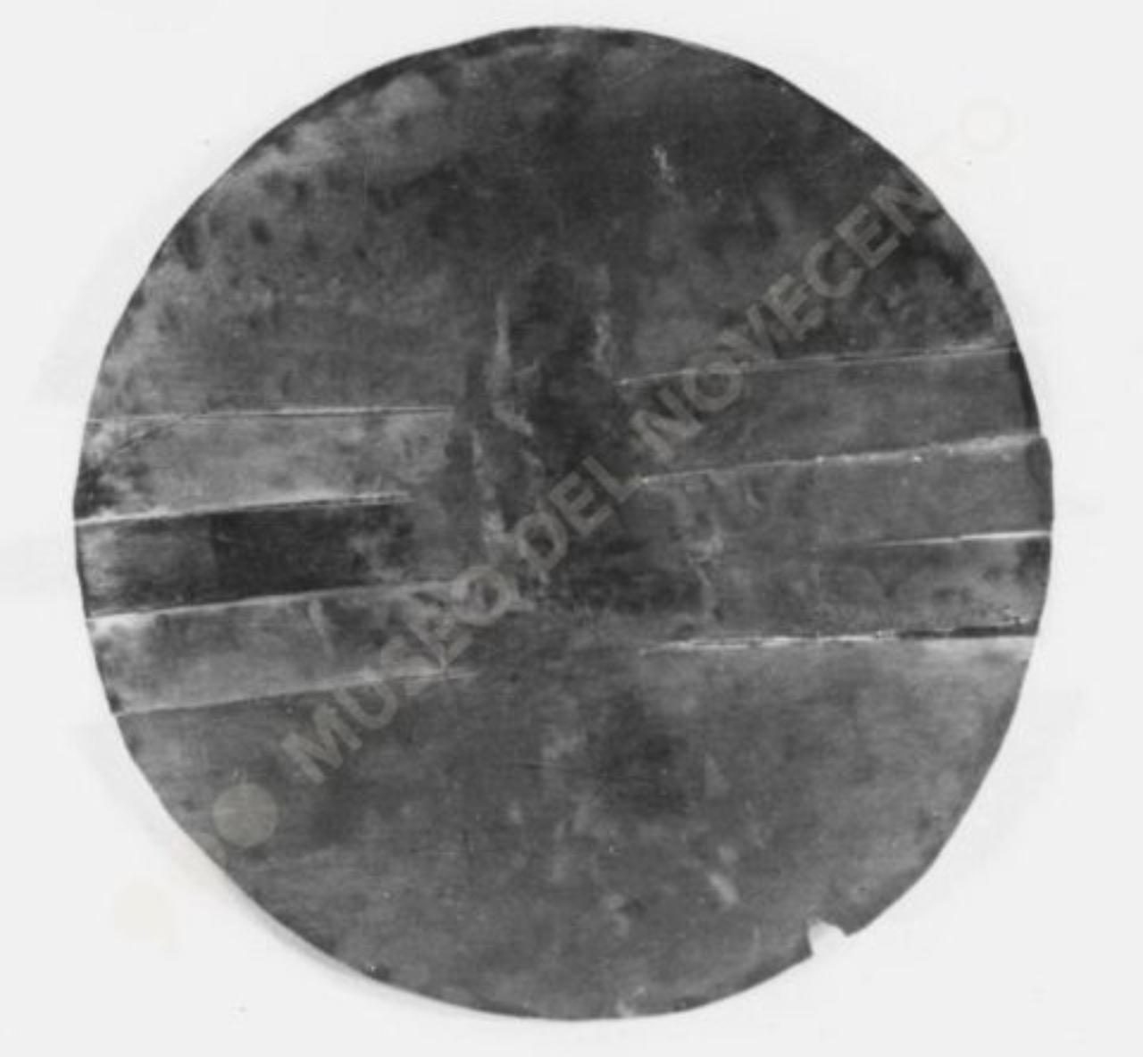 Studio per medaglia tagliata n.1, composizione astratta (bassorilievo) di Guerrini, Lorenzo (seconda metà sec. XX)