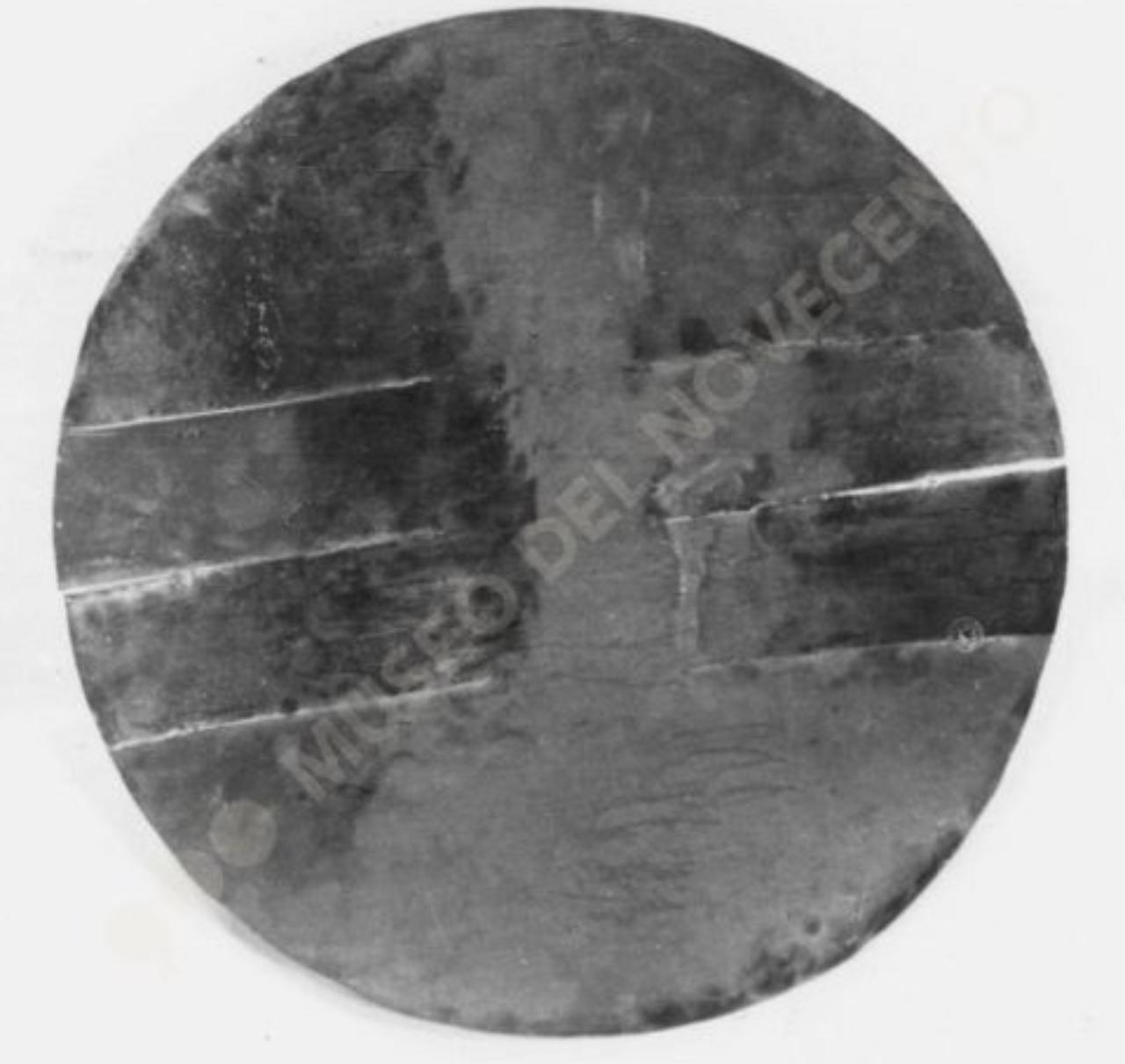 Studio per medaglia tagliata n.2, composizione astratta (bassorilievo) di Guerrini, Lorenzo (seconda metà sec. XX)