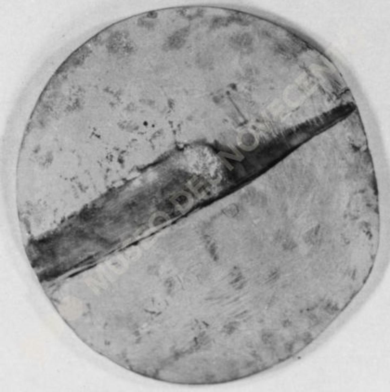 Medaglia a impronta, composizione astratta (bassorilievo) di Guerrini, Lorenzo (seconda metà sec. XX)