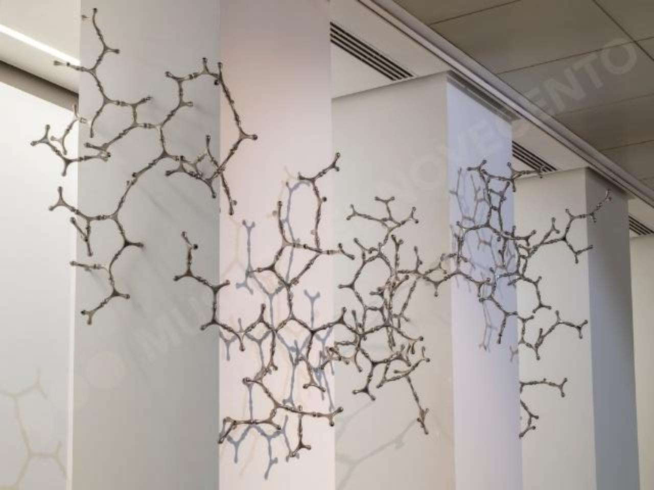 Waterbones (177), motivi decorativi astratti (installazione a parete) di Cecchini, Loris (sec. XXI)