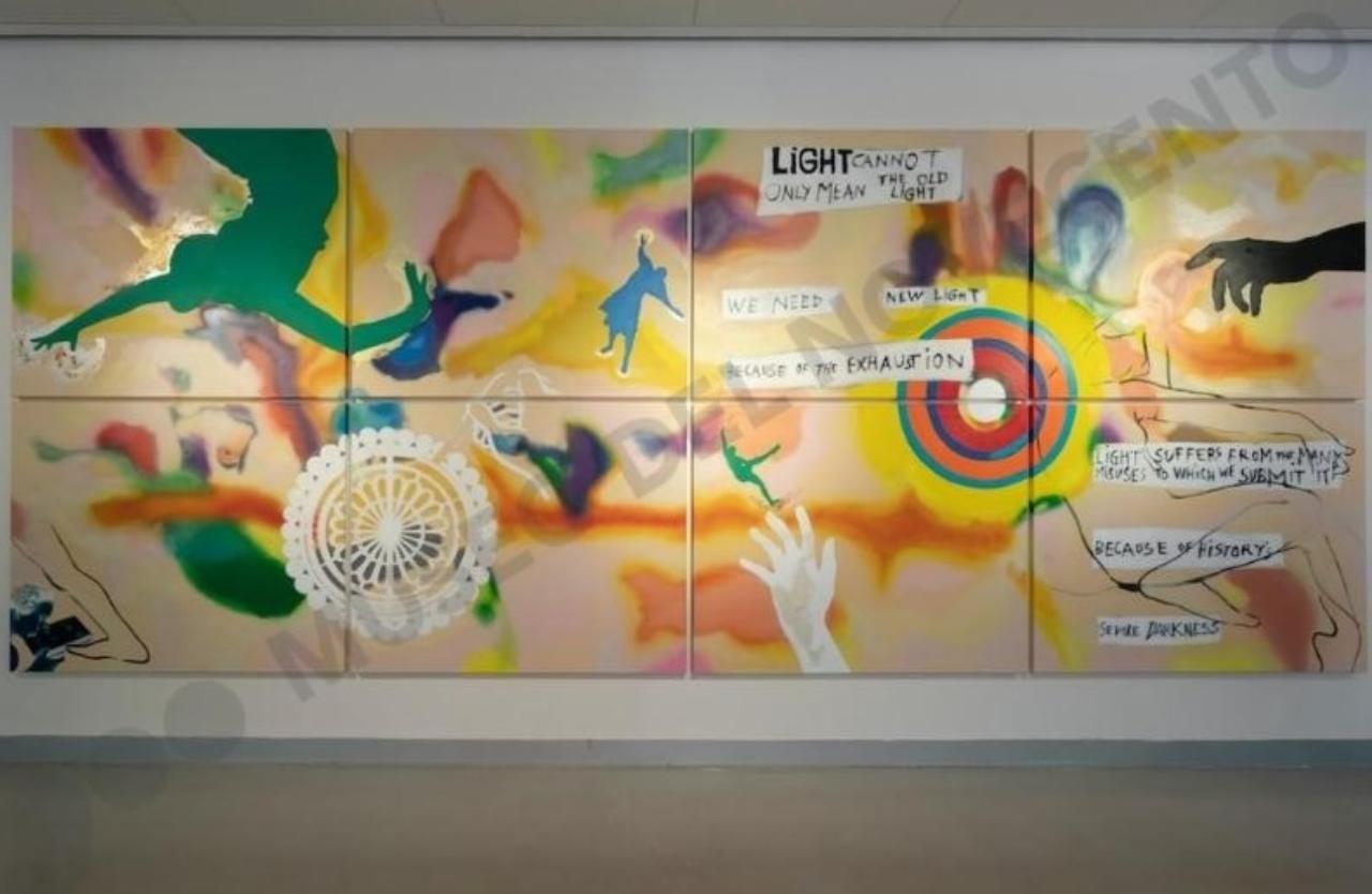 Dance first. Think later, Composizione astratta (dipinto) di Senatore, Marinella (sec. XXI)
