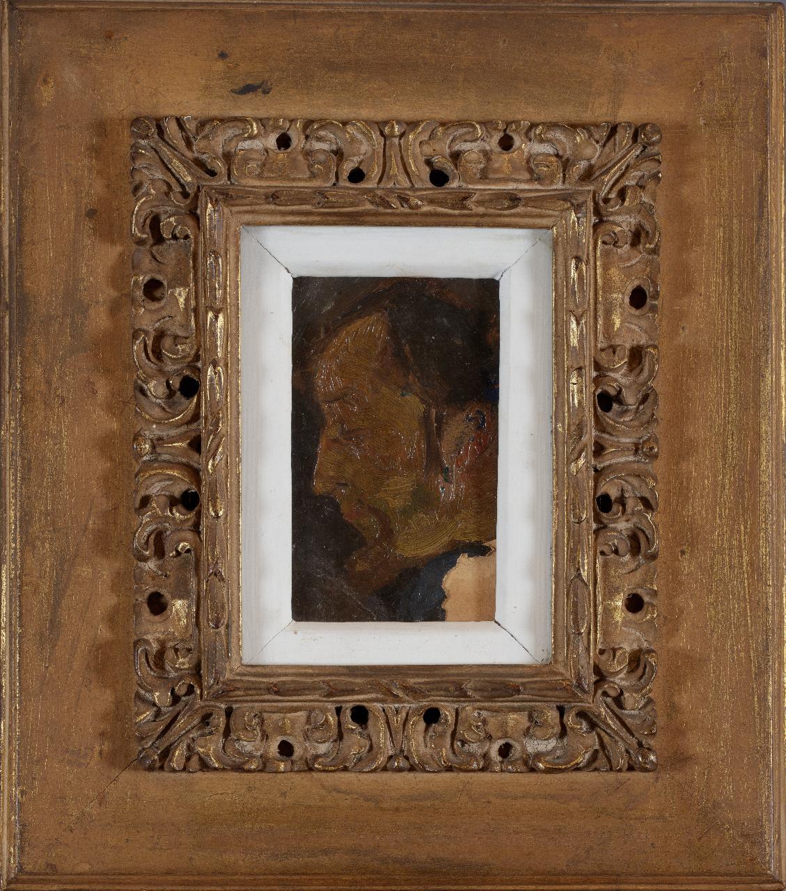 Profilo dello scultore Eugenio Baioni, Ritratto maschile (dipinto) di Bucci, Anselmo (sec. XX)