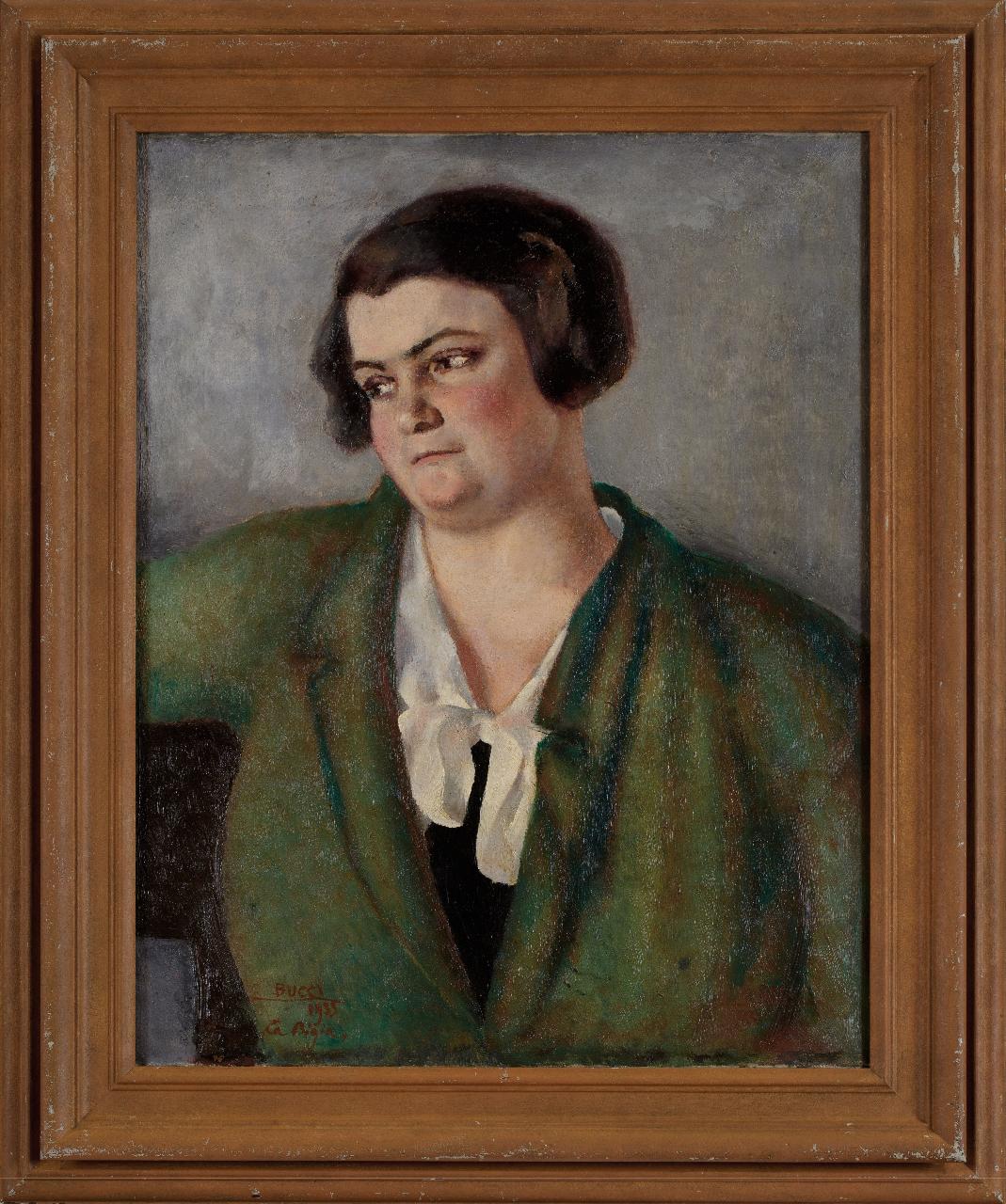 Ritratto della sorella (la Bigia), Ritratto femminile (dipinto) di Bucci, Anselmo (sec. XX)