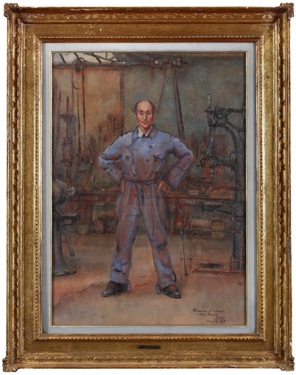 El paron (ritratto di Nino Baioni), Ritratto maschile (dipinto) di Bucci, Anselmo (sec. XX)