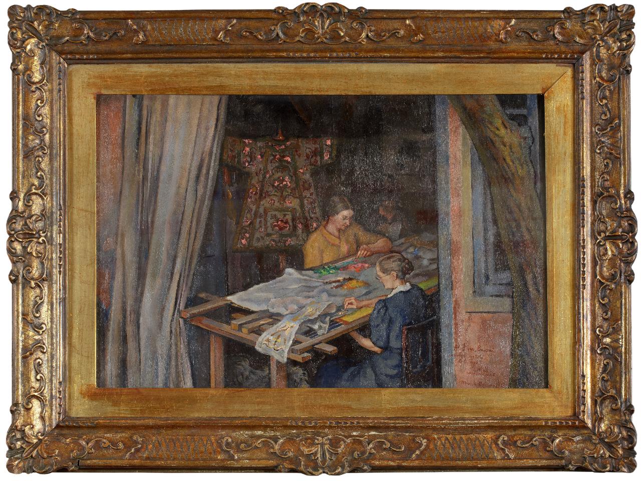 Le ricamatrici, Figura femminile (dipinto) di Bucci, Anselmo (sec. XX)