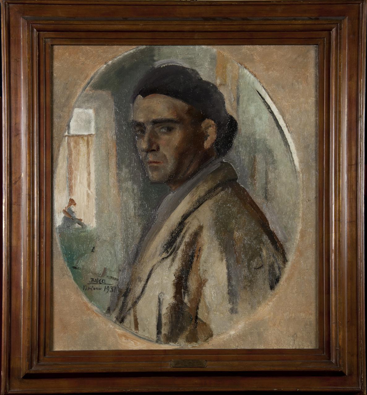 Autoritratto, Ritratto di artista (dipinto) di Bucci, Anselmo (sec. XX)