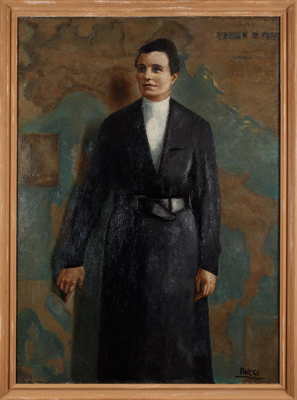 Ritratto di Rosa Maltoni Mussolini, Ritratto femminile (dipinto) di Bucci, Anselmo (sec. XX)