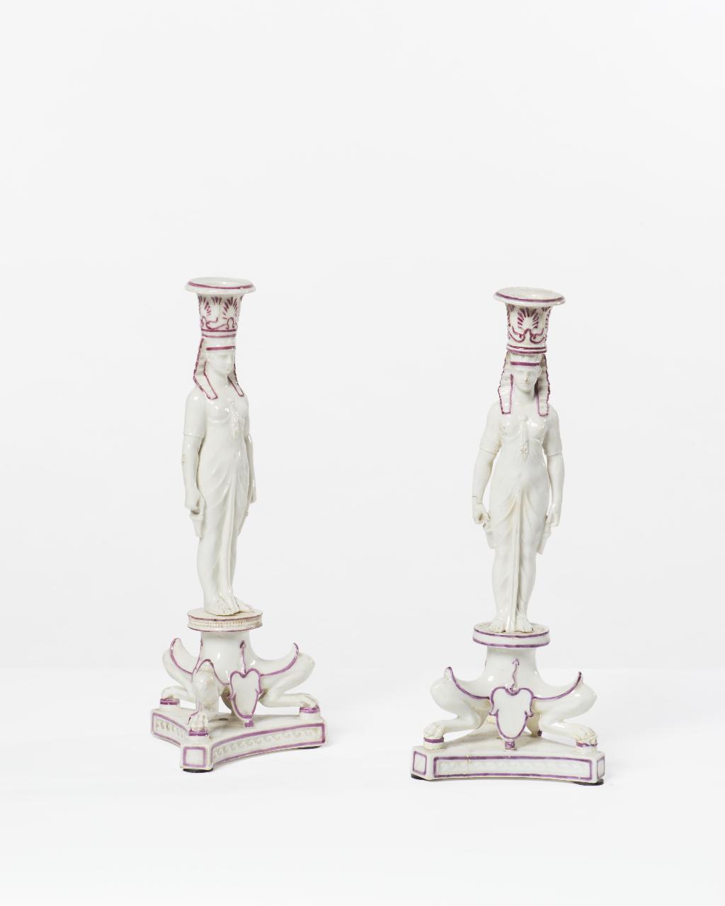 candelabro di Real Fabbrica di Porcellana di Napoli (inizio sec. XIX)