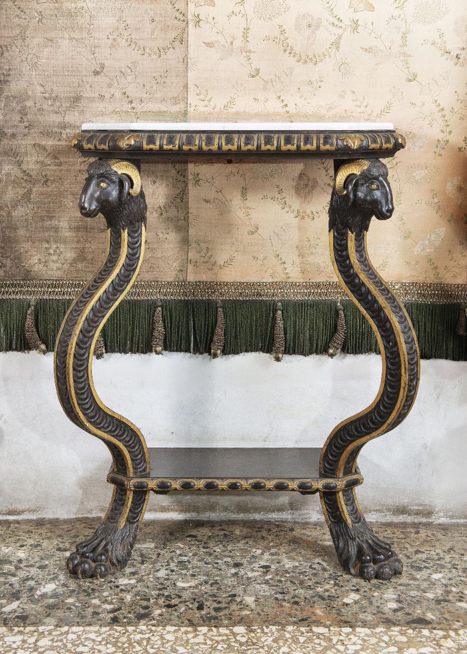 Coppia di consoles d'applique (console d'applique) - bottega lombarda (metà sec. XIX)
