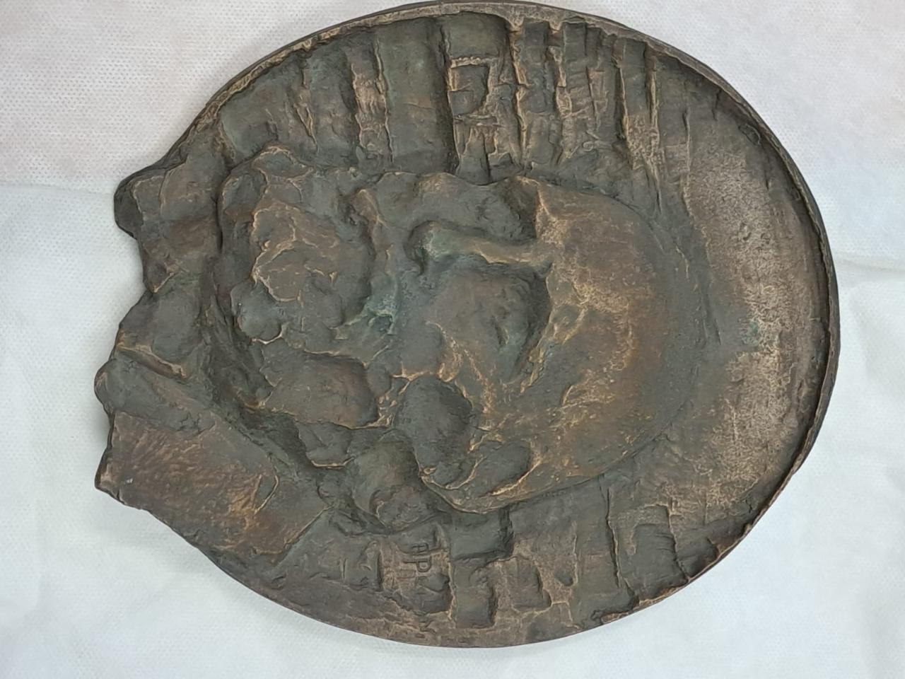 Ritratto di Garibaldi (placca) di Pellini, Eugenio (secc. XIX/ XX)