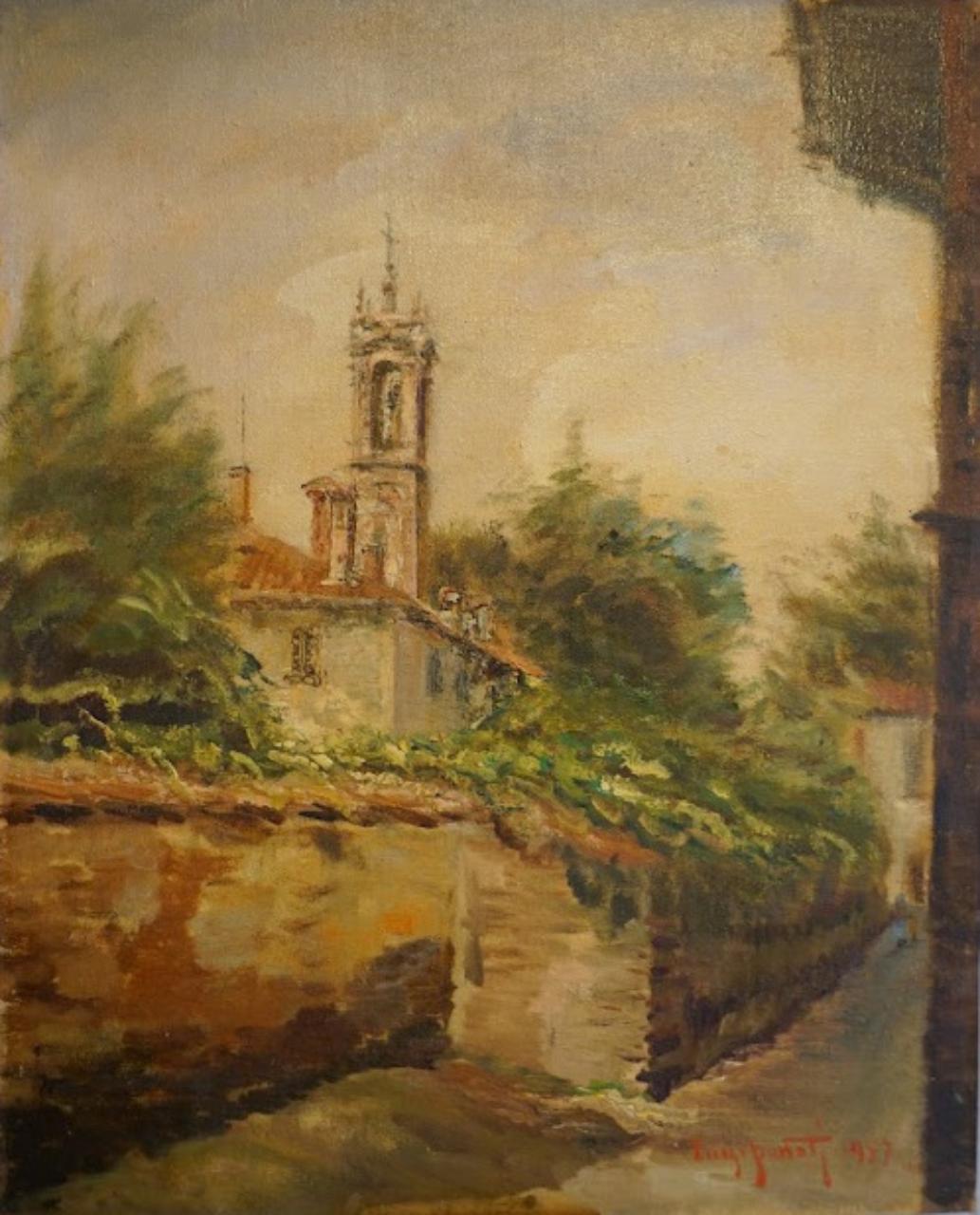 Vimercate, via S. Francesco, opera isolata (dipinto) di Penati, Luigi (seconda metà sec. XX)