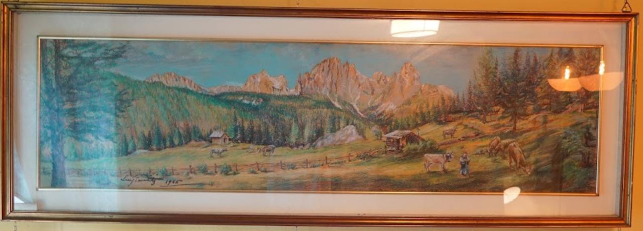 Dolomiti, Gruppo del Catinaccio dalla Valle S. Nicolò, opera isolata (dipinto) di Penati, Luigi (seconda metà sec. XX)