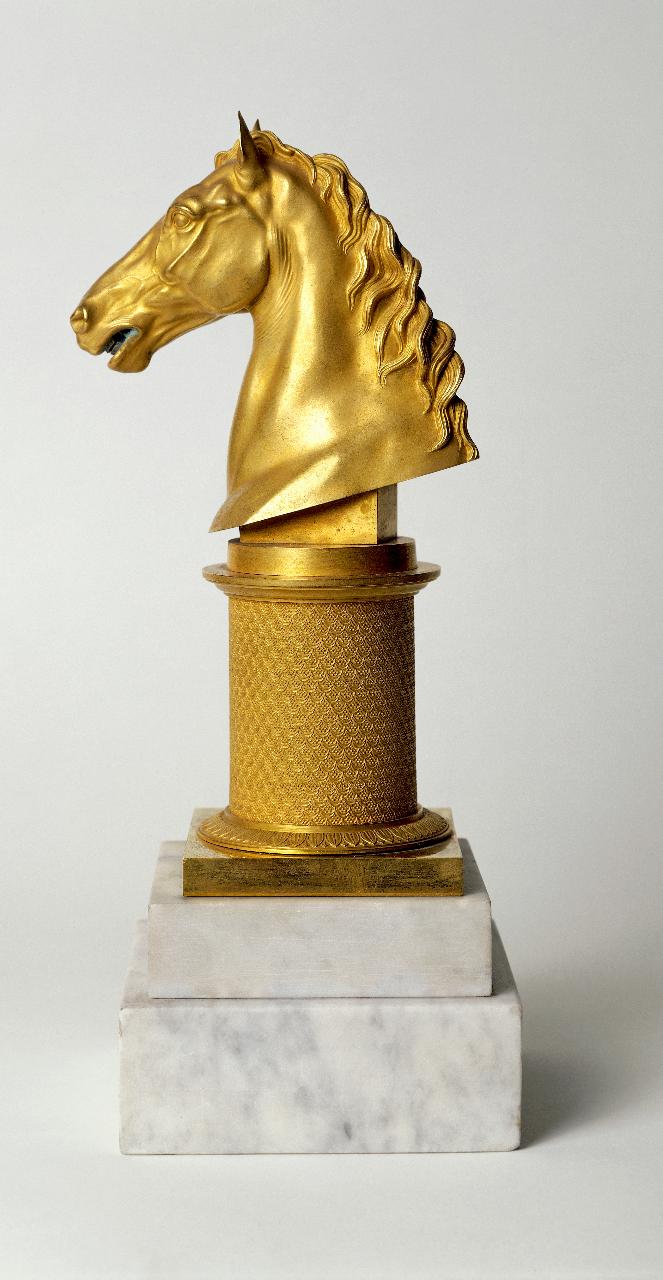 Testa equina, testa equina (scultura) di Manifattura Strazza e Thomas; Monti, Gaetano (prima metà sec. XIX)