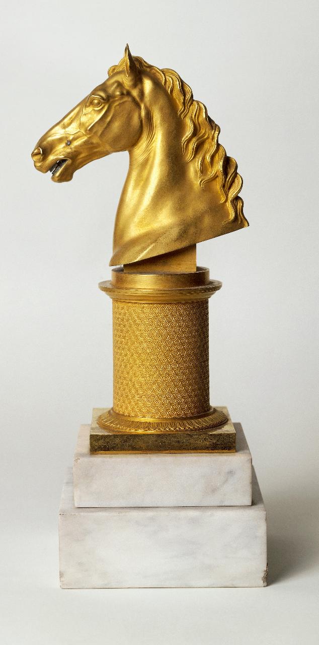 Testa equina, testa equina (statuetta) di Manifattura Strazza e Thomas; Monti, Gaetano (prima metà sec. XIX)