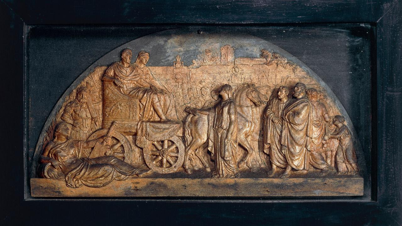 Entrata di Francesco I imperatore, entrata di Francesco I imperatore (rilievo) di Manifattura Strazza e Thomas ((?)) (prima metà sec. XIX)