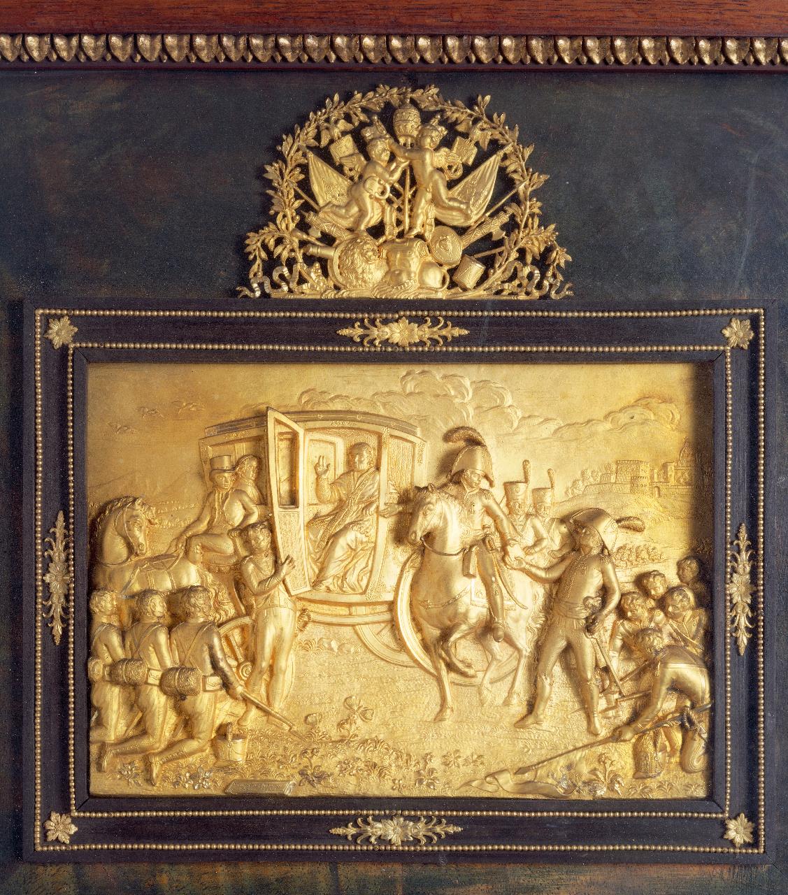 Pio VI in viaggio per Vienna, Pio VI in viaggio per Vienna (rilievo) di Antonucci, Francesco (inizio sec. XIX)