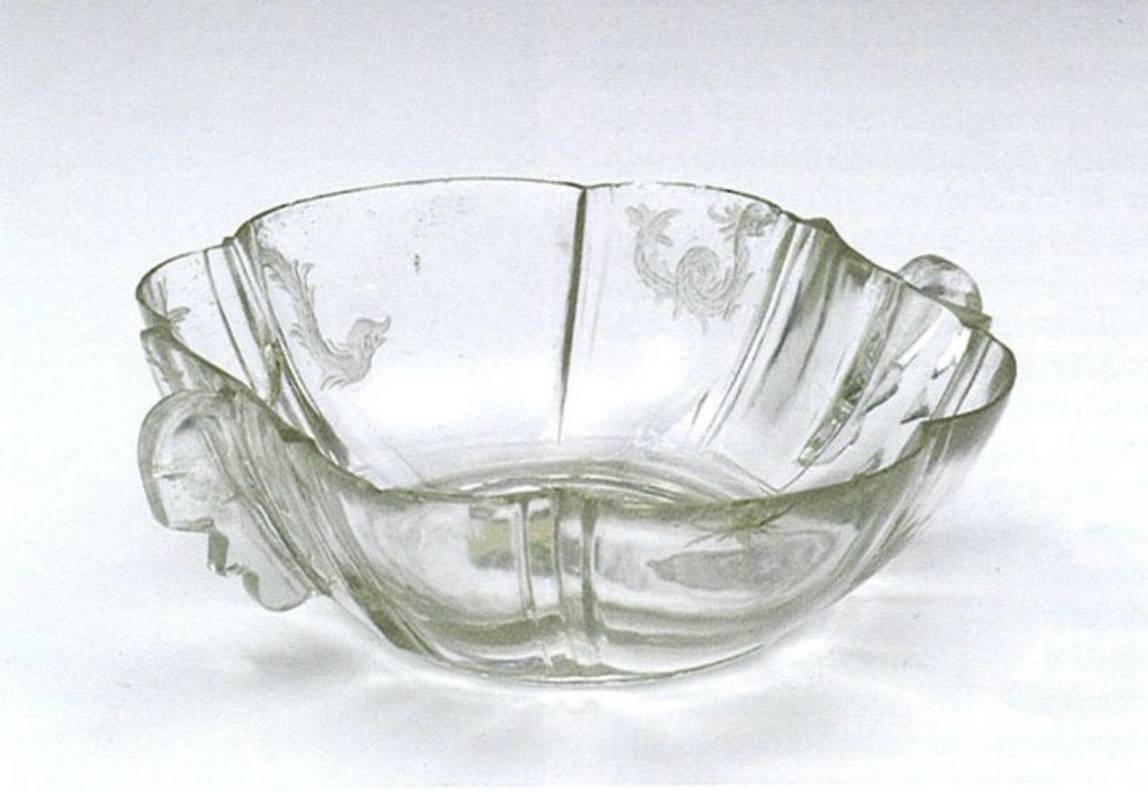 Coppetta a due anse in cristallo, coppetta a due anse in cristallo (coppetta) - ambito italiano (sec. XVII)