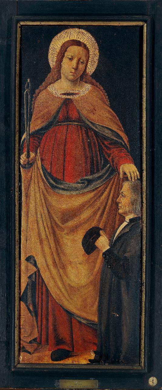 S. Apollonia e devoto; Sant'Antonio abate (recto e verso), S. Apollonia e devoto; Sant'Antonio abate (recto e verso) (dipinto) - ambito lombardo (fine/inizio secc. XV/ XVI)