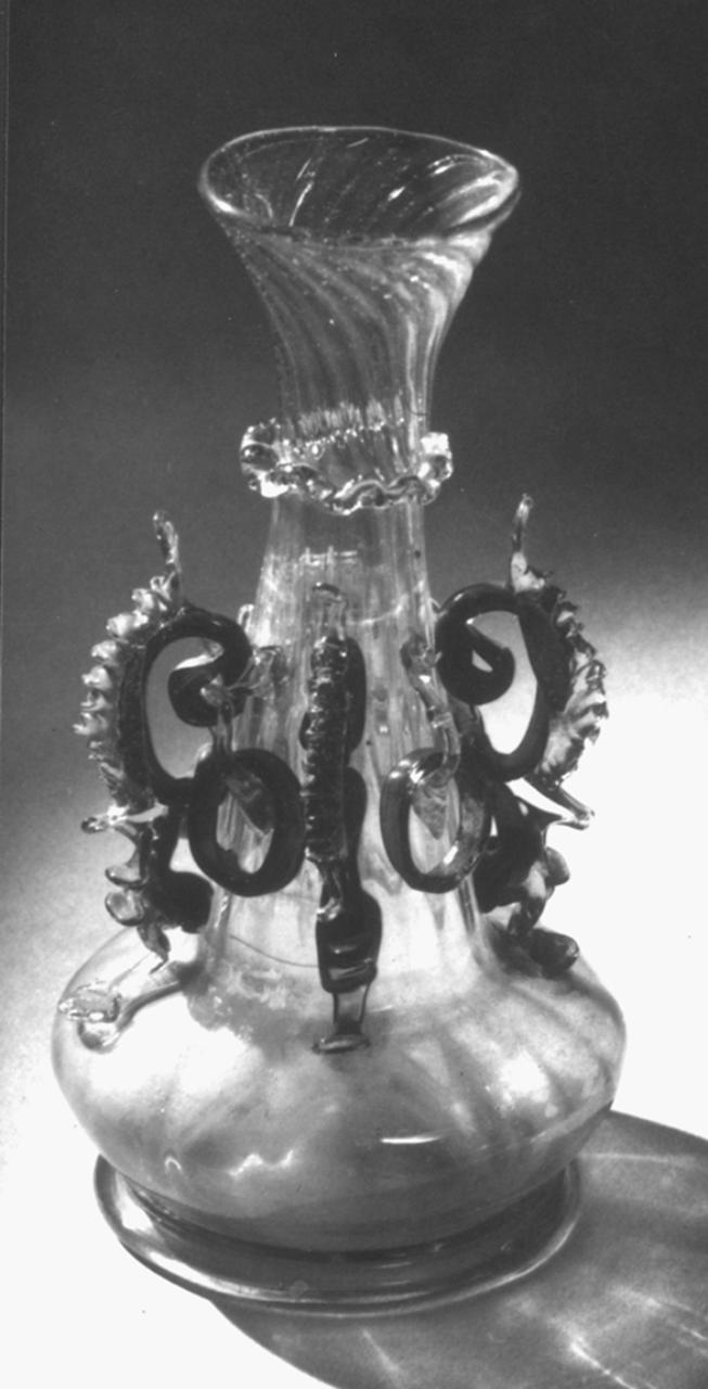 vasetto con alette, vasetto con alette (vasetto) - ambito muranese (n.d.)