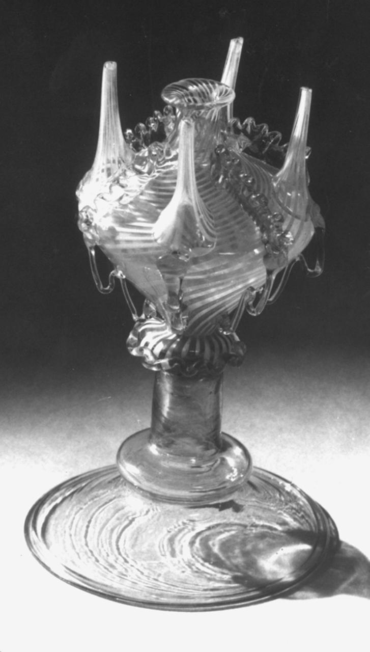 Vasetto con strisce, vasetto con strisce (vasetto) - ambito muranese (n.d.)