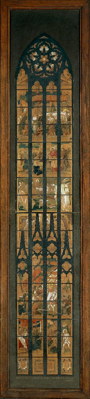 Cartone per la vetrata di S. Carlo Borromeo nel Duomo di Milano, storie di San Carlo Borromeo (dipinto) di Buffa, Giovanni (prima metà sec. XX)