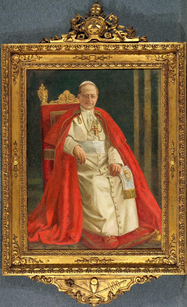 Ritratto di papa Pio XI, ritratto di papa Pio XI (dipinto) di Spotti, T. (inizio sec. XX)