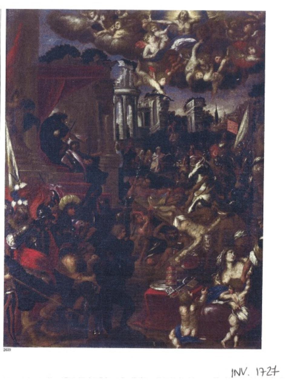 Martirio di San Pietro, martirio di San Pietro (dipinto) - ambito lombardo (metà sec. XVII)