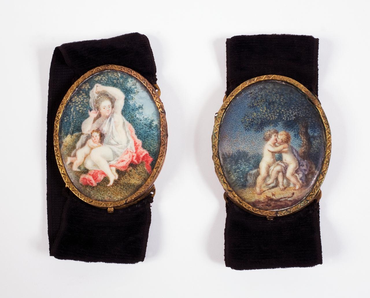 Ninfa con Amorino, Ninfa con Amorino (miniatura) di Charlier, Jacques ((?)) (ultimo quarto sec. XVIII)