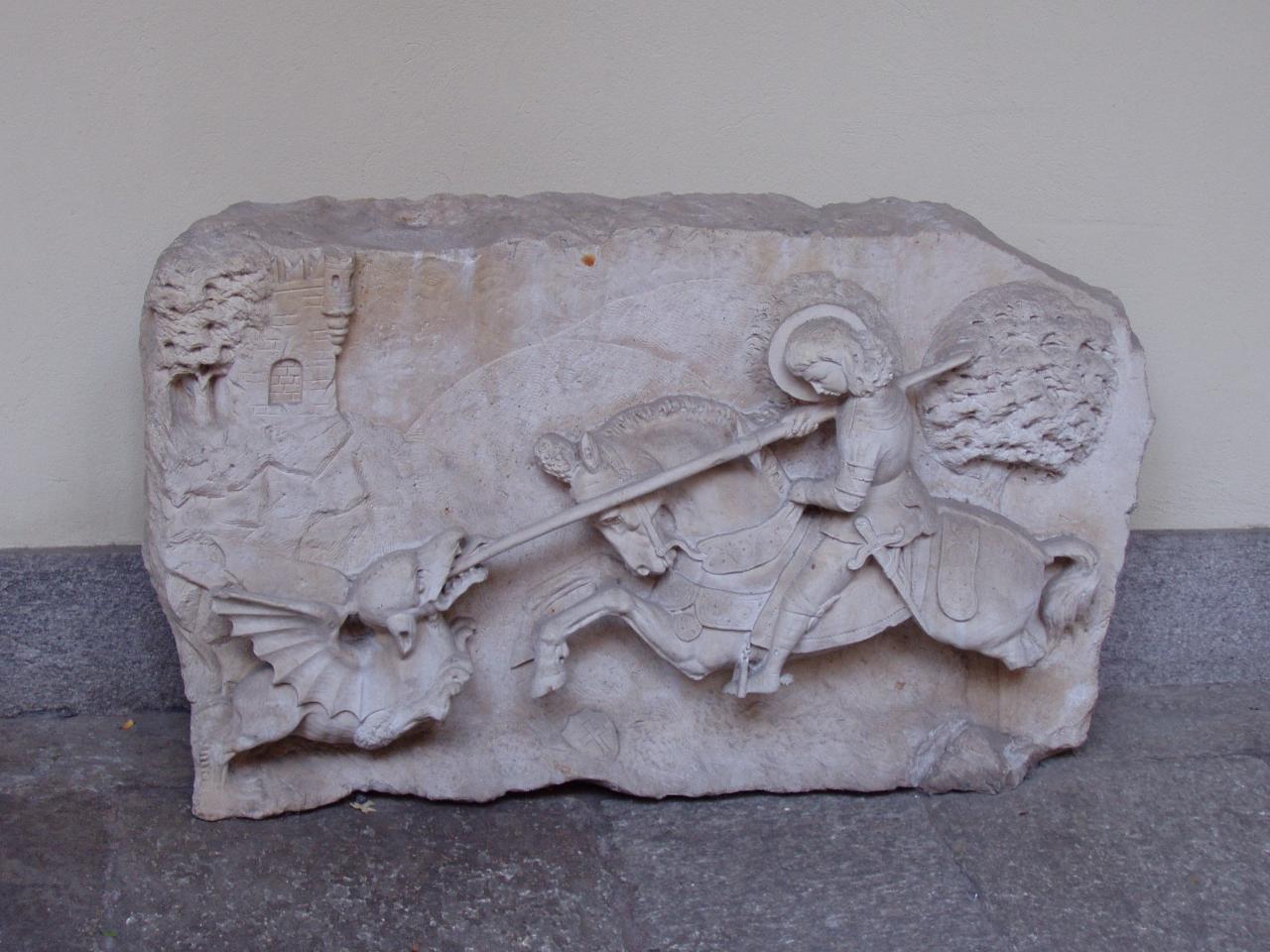 San Giorgio uccide il drago, San Giorgio uccide il drago (rilievo) - ambito francese (primo quarto sec. XVI)