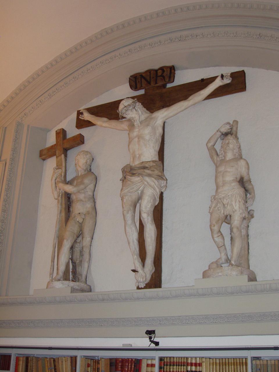 Crocifisso (copia dal retablo dell'Escorial), Crocifisso (statua) di Leoni, Leone; Leoni, Pompeo (seconda metà sec. XVI)