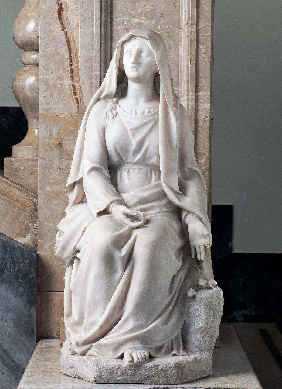 Il Dolore - La rassegnazione (Vergine addolorata), Il Dolore - La rassegnazione (Vergine addolorata) (statua) di Micotti, Ignazio ((?)) (metà sec. XIX)